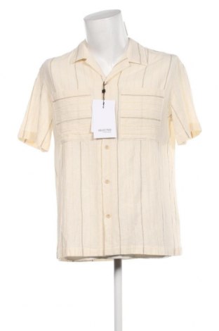 Ανδρικό πουκάμισο Selected Homme, Μέγεθος L, Χρώμα  Μπέζ, Τιμή 28,39 €