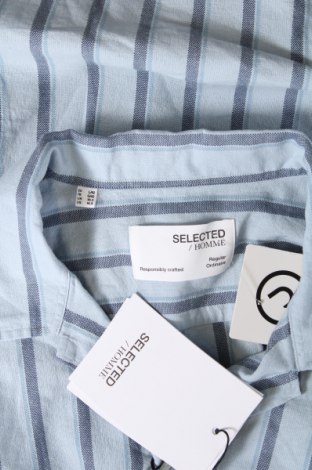 Ανδρικό πουκάμισο Selected Homme, Μέγεθος L, Χρώμα Μπλέ, Τιμή 25,94 €