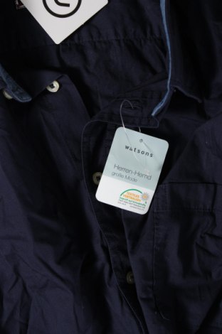 Ανδρικό πουκάμισο Watson's, Μέγεθος 4XL, Χρώμα Μπλέ, Τιμή 37,86 €