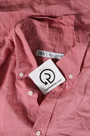 Мъжка риза Zara, Размер L, Цвят Розов, Цена 9,60 лв.
