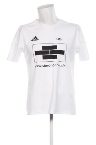 Herren T-Shirt Adidas, Größe L, Farbe Weiß, Preis 16,70 €