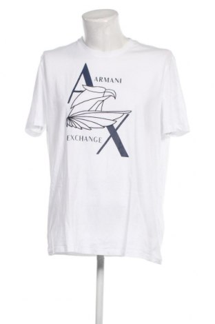 Męski T-shirt Armani Exchange, Rozmiar XXL, Kolor Biały, Cena 181,25 zł