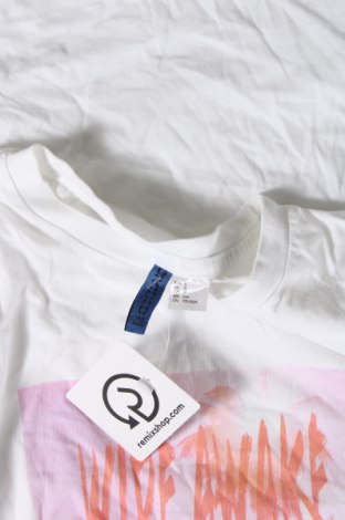 Ανδρικό t-shirt H&M Divided, Μέγεθος S, Χρώμα Λευκό, Τιμή 8,04 €