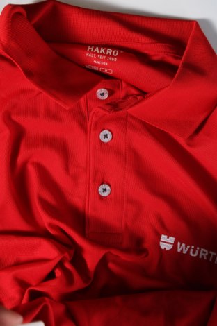 Herren T-Shirt Hakro, Größe M, Farbe Rot, Preis 9,05 €