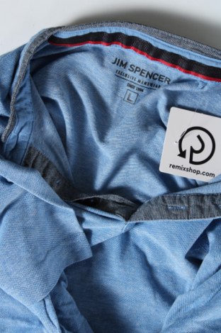 Ανδρικό t-shirt Jim Spencer, Μέγεθος L, Χρώμα Μπλέ, Τιμή 8,04 €