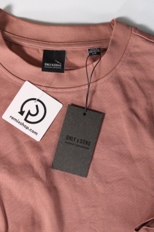 Pánske tričko  Only & Sons, Veľkosť L, Farba Popolavo ružová, Cena  10,82 €