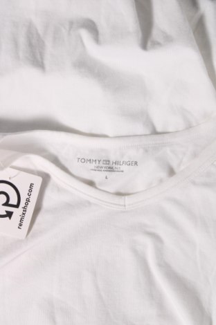 Męski T-shirt Tommy Hilfiger, Rozmiar L, Kolor Biały, Cena 148,63 zł