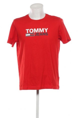 Мъжка тениска Tommy Jeans, Размер L, Цвят Червен, Цена 65,96 лв.