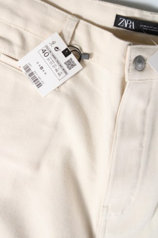 Мъжки дънки Zara, Размер L, Цвят Екрю, Цена 54,00 лв.
