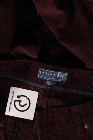 Ανδρικό κοτλέ παντελόνι F&F, Μέγεθος L, Χρώμα Κόκκινο, Τιμή 6,10 €