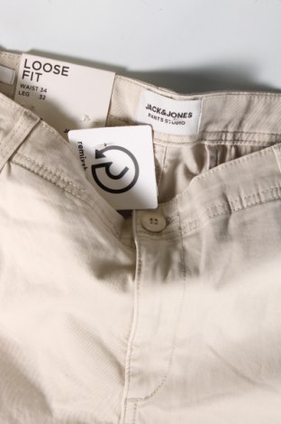 Ανδρικό παντελόνι Jack & Jones, Μέγεθος L, Χρώμα  Μπέζ, Τιμή 9,72 €