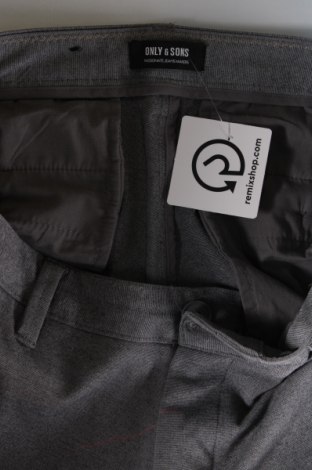 Ανδρικό παντελόνι Only & Sons, Μέγεθος L, Χρώμα Γκρί, Τιμή 3,56 €