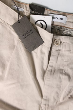 Ανδρικό παντελόνι Only & Sons, Μέγεθος M, Χρώμα  Μπέζ, Τιμή 9,72 €
