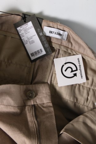 Ανδρικό παντελόνι Only & Sons, Μέγεθος M, Χρώμα  Μπέζ, Τιμή 9,48 €