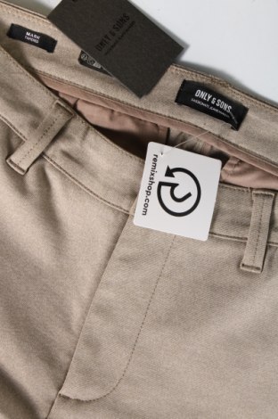 Ανδρικό παντελόνι Only & Sons, Μέγεθος M, Χρώμα  Μπέζ, Τιμή 8,54 €