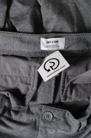 Мъжки панталон Only & Sons, Размер L, Цвят Сив, Цена 15,66 лв.