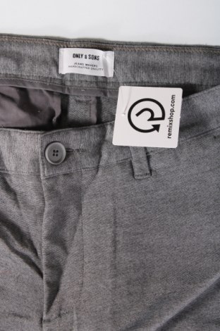 Ανδρικό παντελόνι Only & Sons, Μέγεθος L, Χρώμα Γκρί, Τιμή 6,64 €