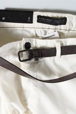 Мъжки панталон Zara Man, Размер M, Цвят Бял, Цена 54,74 лв.