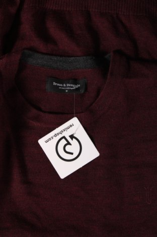 Мъжки пуловер Bruun & Stengade, Размер S, Цвят Червен, Цена 11,00 лв.