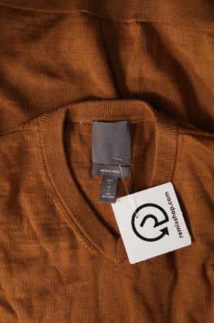 Мъжки пуловер H&M, Размер L, Цвят Кафяв, Цена 21,71 лв.