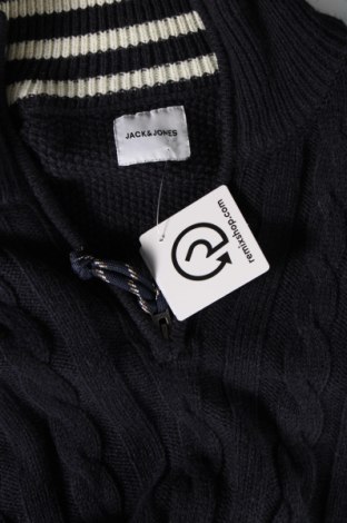 Мъжки пуловер Jack & Jones, Размер L, Цвят Син, Цена 16,32 лв.