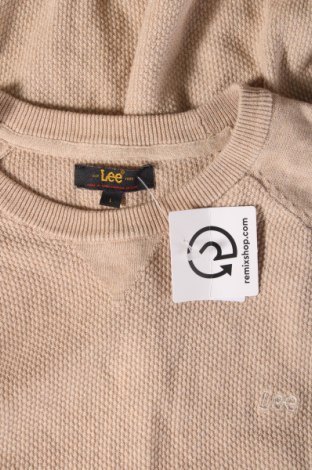 Мъжки пуловер Lee, Размер L, Цвят Бежов, Цена 132,00 лв.