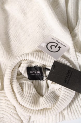 Ανδρικό πουλόβερ Only & Sons, Μέγεθος M, Χρώμα Λευκό, Τιμή 11,62 €