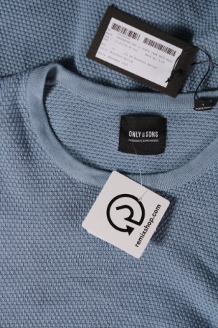 Herrenpullover Only & Sons, Größe L, Farbe Blau, Preis 7,82 €