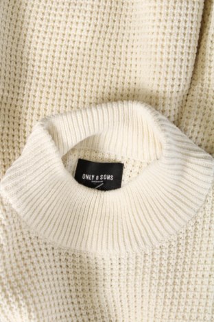 Ανδρικό πουλόβερ Only & Sons, Μέγεθος L, Χρώμα Λευκό, Τιμή 9,25 €