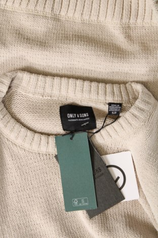 Ανδρικό πουλόβερ Only & Sons, Μέγεθος S, Χρώμα  Μπέζ, Τιμή 10,67 €