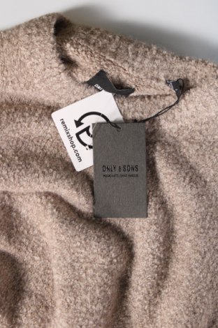 Мъжки пуловер Only & Sons, Размер L, Цвят Бежов, Цена 17,94 лв.