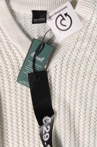 Мъжки пуловер Only & Sons, Размер L, Цвят Екрю, Цена 12,88 лв.