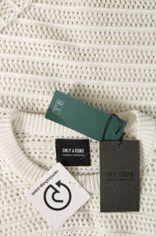 Ανδρικό πουλόβερ Only & Sons, Μέγεθος L, Χρώμα Λευκό, Τιμή 7,59 €