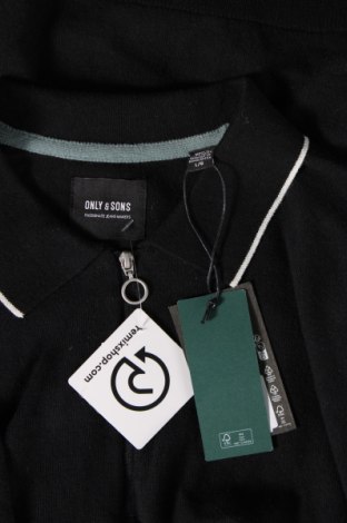Ανδρικό πουλόβερ Only & Sons, Μέγεθος L, Χρώμα Μαύρο, Τιμή 23,71 €