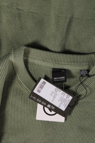 Ανδρικό πουλόβερ Only & Sons, Μέγεθος L, Χρώμα Πράσινο, Τιμή 10,67 €