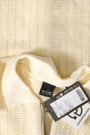 Ανδρικό πουλόβερ Only & Sons, Μέγεθος L, Χρώμα Εκρού, Τιμή 23,71 €