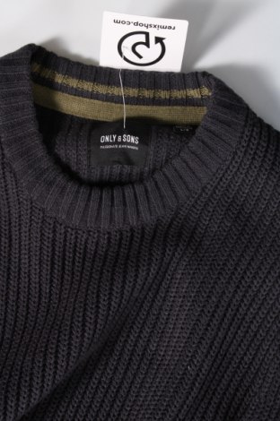 Ανδρικό πουλόβερ Only & Sons, Μέγεθος L, Χρώμα Γκρί, Τιμή 8,77 €