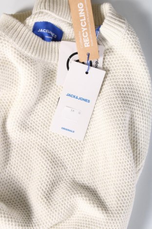 Ανδρικό πουλόβερ Originals By Jack & Jones, Μέγεθος M, Χρώμα Εκρού, Τιμή 9,46 €