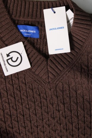 Męski sweter Originals By Jack & Jones, Rozmiar XL, Kolor Brązowy, Cena 181,25 zł