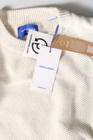 Ανδρικό πουλόβερ Originals By Jack & Jones, Μέγεθος S, Χρώμα Εκρού, Τιμή 7,71 €