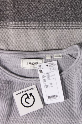 Herrenpullover Produkt by Jack & Jones, Größe L, Farbe Grau, Preis 5,96 €