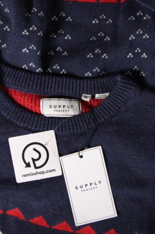 Ανδρικό πουλόβερ SUPPLY PROJECT, Μέγεθος M, Χρώμα Μπλέ, Τιμή 10,67 €