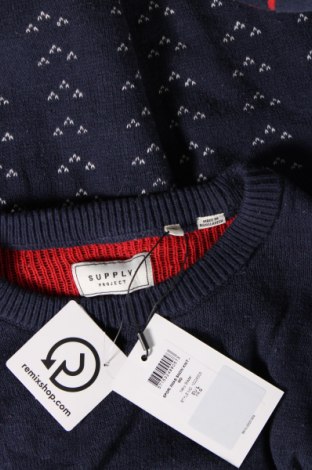 Ανδρικό πουλόβερ SUPPLY PROJECT, Μέγεθος L, Χρώμα Μπλέ, Τιμή 10,67 €