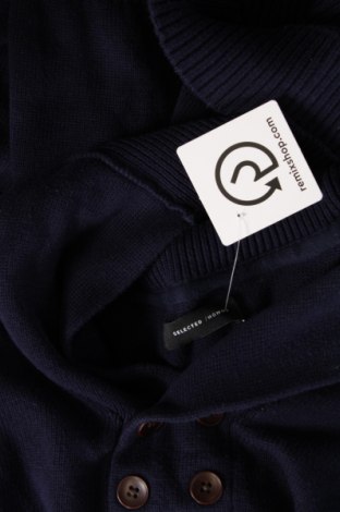 Мъжки пуловер Selected Homme, Размер L, Цвят Син, Цена 10,77 лв.