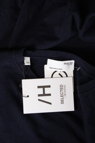 Мъжки пуловер Selected Homme, Размер L, Цвят Син, Цена 68,00 лв.