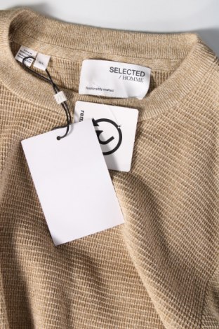 Ανδρικό πουλόβερ Selected Homme, Μέγεθος L, Χρώμα  Μπέζ, Τιμή 17,53 €