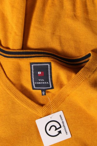 Мъжки пуловер Via Cortesa, Размер 4XL, Цвят Жълт, Цена 29,00 лв.