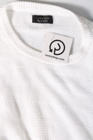 Ανδρικό πουλόβερ Zara Man, Μέγεθος L, Χρώμα Λευκό, Τιμή 14,23 €