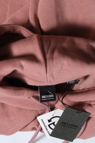 Ανδρικό φούτερ Only & Sons, Μέγεθος L, Χρώμα Ρόζ , Τιμή 15,41 €