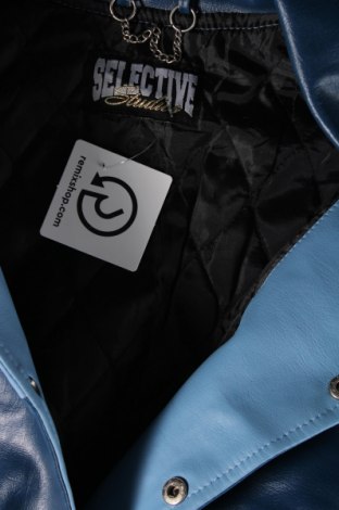 Pánska kožená bunda , Veľkosť M, Farba Modrá, Cena  27,78 €